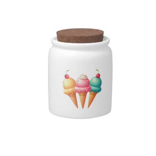 Discover Colorful Ice cream Candy Jar