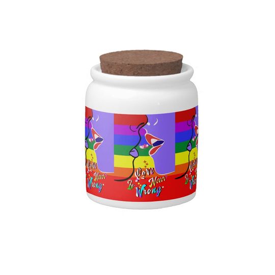 Discover Love Is Never Wrong pride Candy Jar
