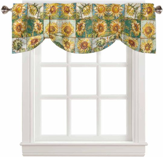 Discover Sunflower Tie Up Valances