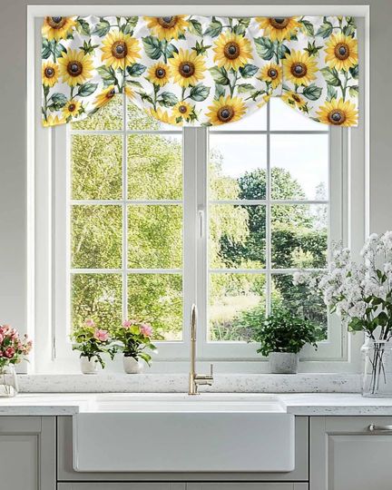 Discover Sunflower Tie Up Valance