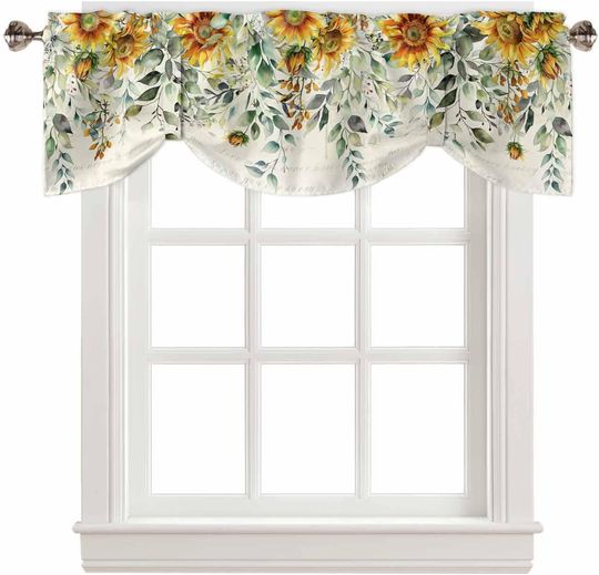 Discover Sunflowers Tie Up Valances