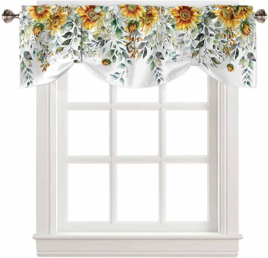 Discover Sunflowers Tie Up Valances