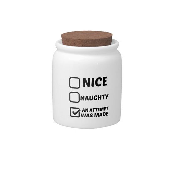 Discover NICE NAUGHTY AN ATTEMPT WAS MADE CANDY JAR