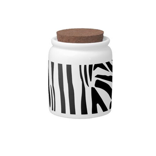 Discover Zebra pattern candy jar