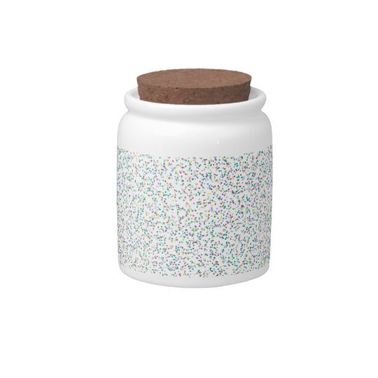Discover Colorful Rainbow Speckled Dots Candy Jar
