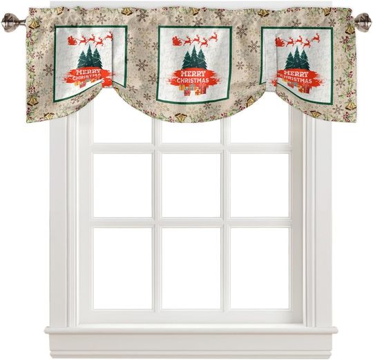 Discover Tie Up Valances Christmas Green Gift Xmas