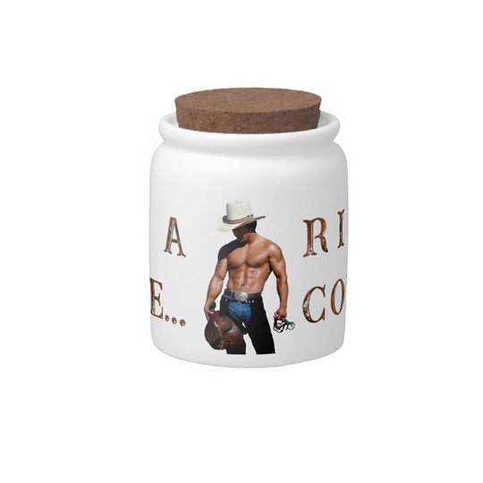 Discover SlipperyJoe's Save a horse Ride A Cowboy hat muscu Candy Jar