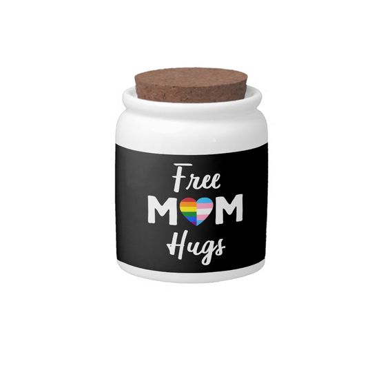 Discover Free Mom Hugs II - Rainbow Gay Trans Pride Candy Jar