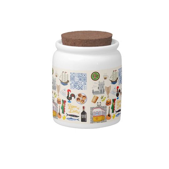 Discover  Portugal Symbols Travel Lovers Candy Jar