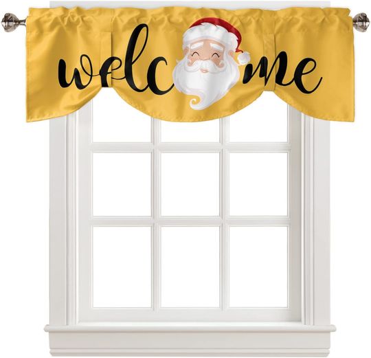 Discover Christmas Santa Tie Up Valances