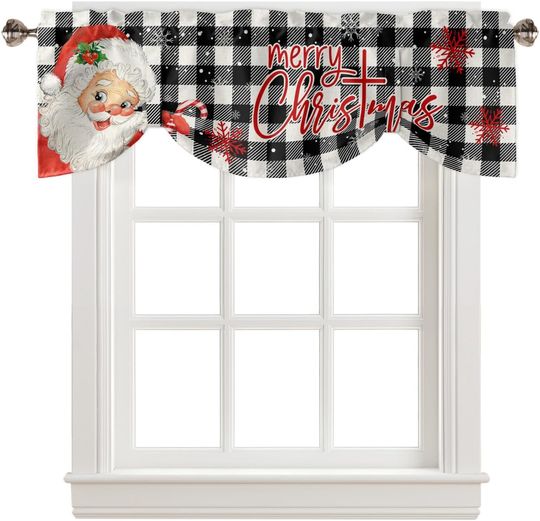 Discover Christmas Santa Tie Up Valance