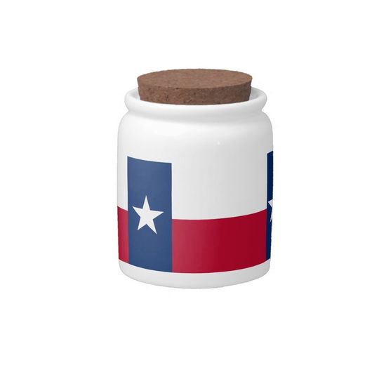 Discover Texas State Flag Candy Jar