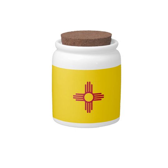 Discover New Mexico State Flag Candy Jar