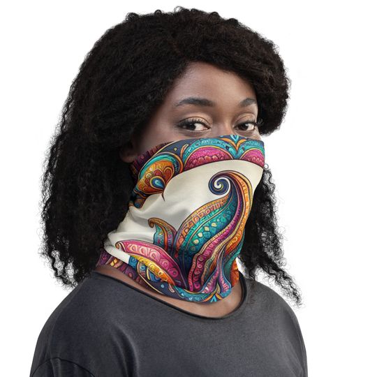 Discover Mandala Paisleys Neck Gaiter - Multifunctional Headwear for Outdoor Adventures
