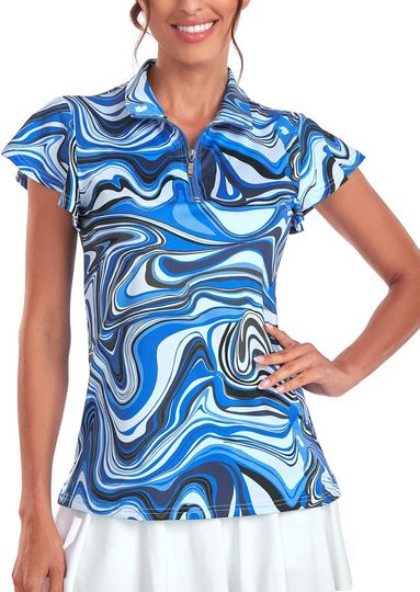 Discover Tanst Sky Women's Short Sleeve Golf Shirts