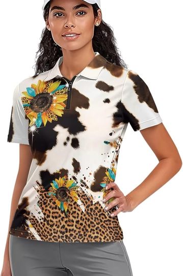 Discover Sunflower Women's Short Sleeve Golf Shirts