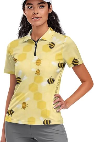 Discover Bee Women's Short Sleeve Golf Shirts