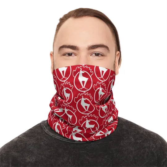 Discover Hahnenkamm Rennen Neck Gaiter RED with Drawstring, Winter Ski Snowboard