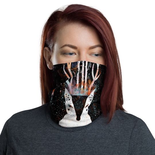 Discover Fox Neck Gaiter Unisex Face Shield Bandana Athletic Tube Scarf Headband Mask