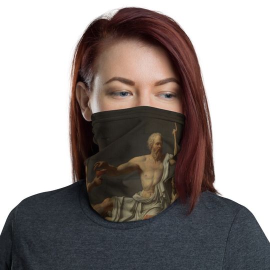 Discover Socrates Washable Face Mask Neck Gaiter Bandana Scarf Headband Hairband