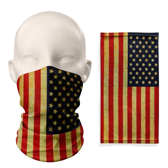 Discover United States U.S.A. Flag Snood  Breathable Mask Neck Gaiter Face Covering