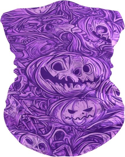 Discover Purple Halloween Evil Pumpkin Four season UV protection beanie neck gaiter for men Lightweight balaclava Face mask for Daily outfit Running halloween decor pa?uelos para la cabeza