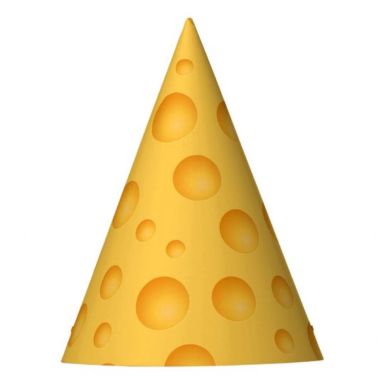 Discover Yellow Cheese Pattern Party Hat