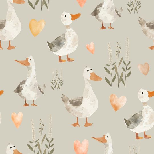 Discover Cute Watercolor Geese Party Hat