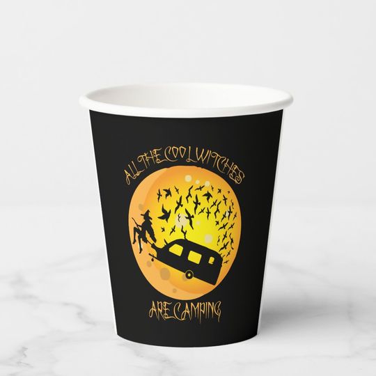 Discover Halloween All the Cool Witches Are Camping Paper Cups