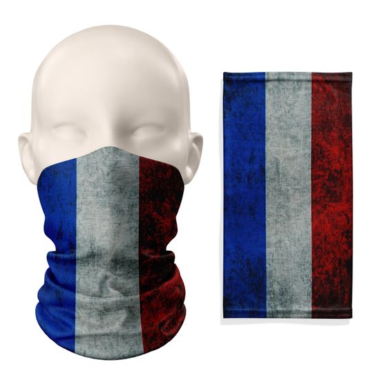 Discover France Flag Snood   Breathable Mask Neck Gaiter Face Mask Scarves