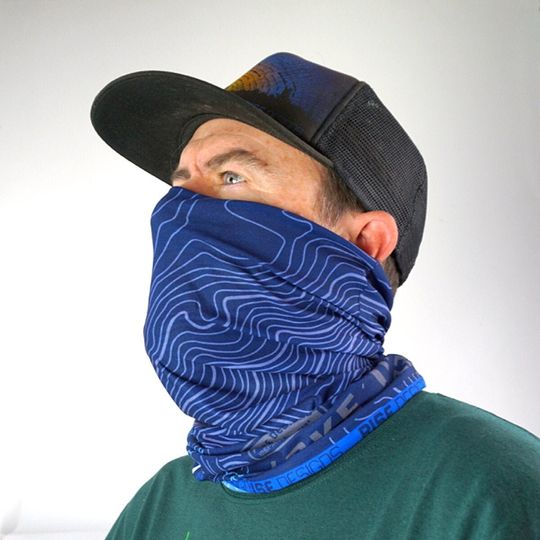 Discover Neck Gaiter - Lake Tahoe - Navy Blue Face Mask Scarves