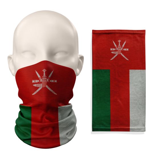 Discover Oman Flag Snood   Breathable Mask Neck Gaiter Face Mask Scarves
