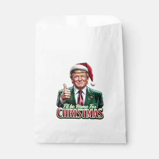 Discover Donald Trump Christmas Santa Hat Thumbs Up Favor Bag