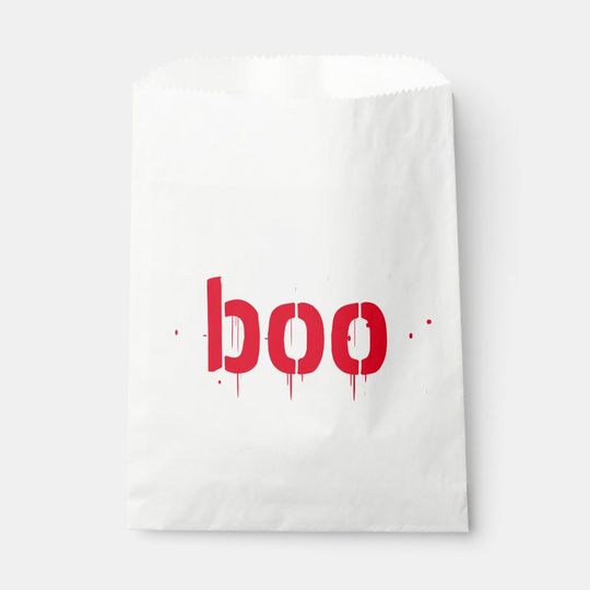 Discover Halloween boo red bloody scary treats favor bag