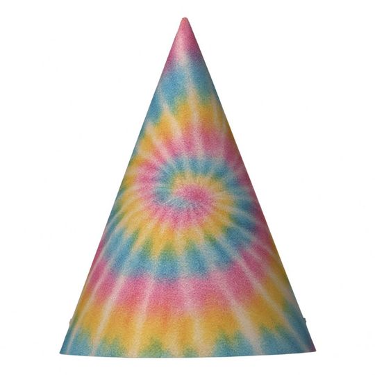 Discover Let's Groove Tie Dye Party Hat