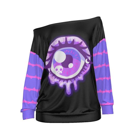 Discover All seeing eye All-Over Print Oversized Women's Off-Shoulder Sweatshirt