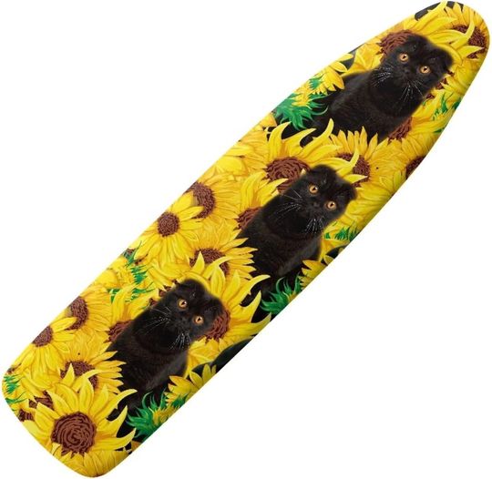 Discover Sunflowers Black Cats Ironing Board Cover
