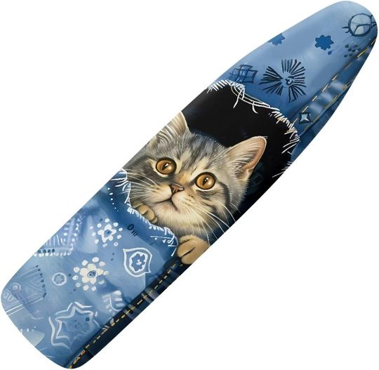 Discover Denim Cat Ironing Board Cover