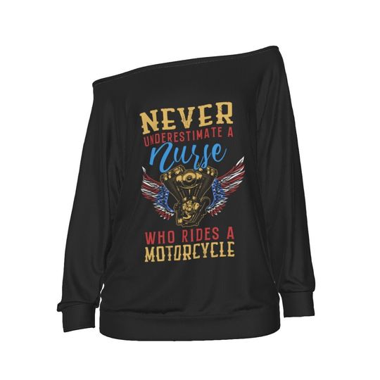 Discover Women All-Over Print Women's Off-Shoulder Sweatshirt