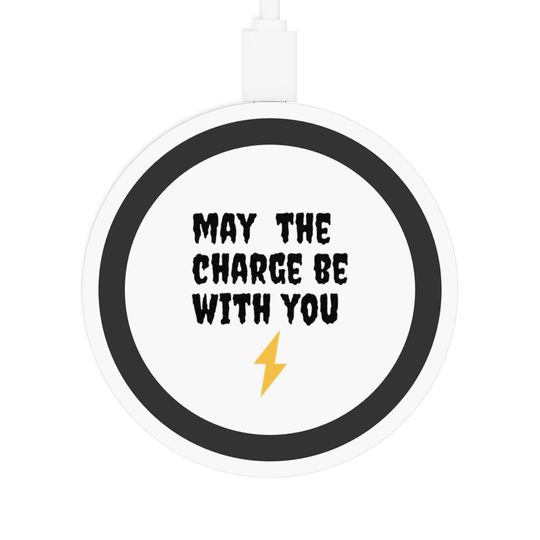 Discover Quake Wireless Charging Pad - "May the Charge Be with You" - Fun Desk Accessory, Perfect Gift