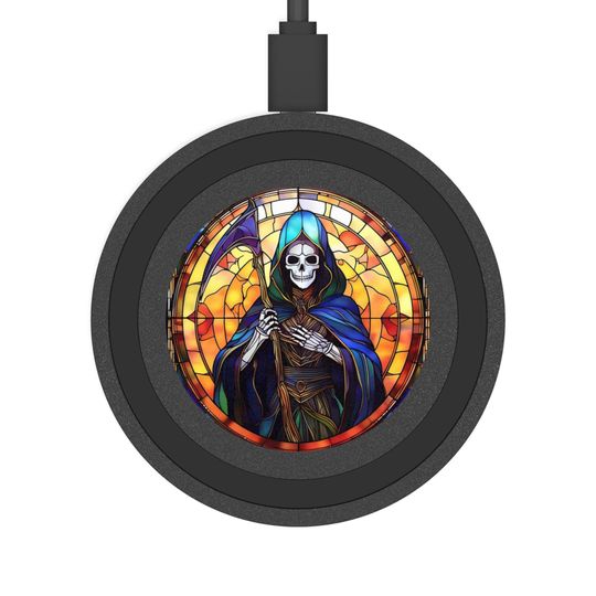 Discover Death on Stained Glass Design - Quake Wireless Charging Pad