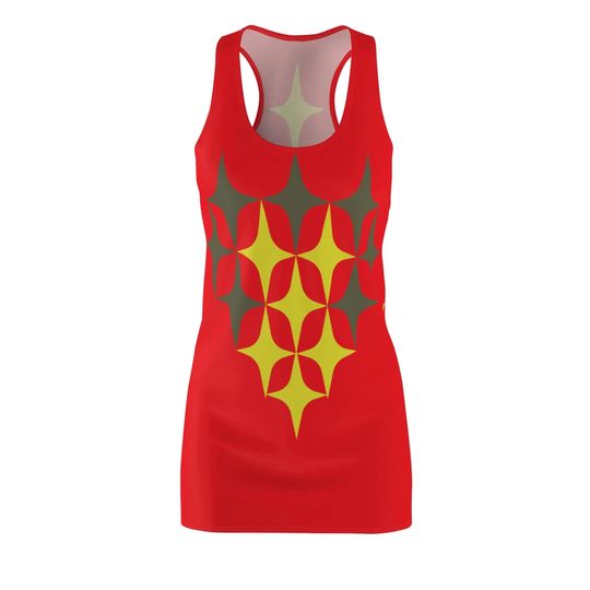 Discover Red Racerback Dress. Star Dress, Perfect for Summer Nights & Holiday Parties Red Star.