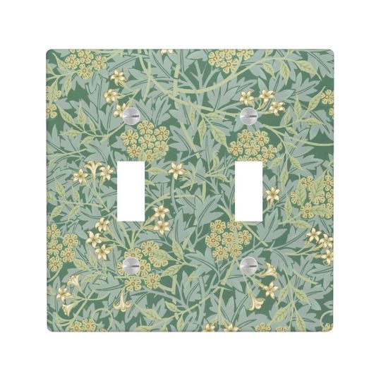 Discover Green Floral Light Switch Cover, William Botanical Light Switch Cover