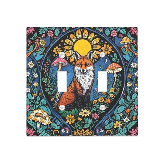 Discover Fox Mushroom Light Switch Cover, Wall Decor