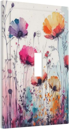 Discover Abstract Floral Light Switch Cover, Wall Decor