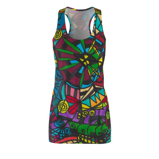 Discover Colorful Racerback Dress, Summer Dress, Boho Chic Style, Unique Fashion