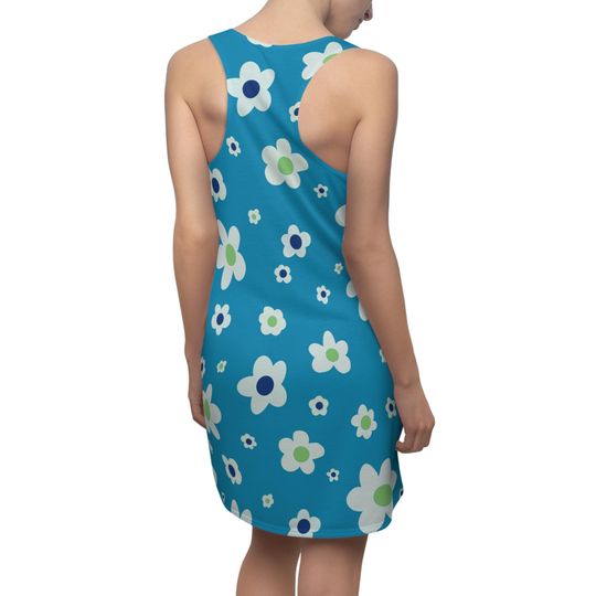 Discover Women's Racerback Dress Ditsy Daisies Print Summer Outfit Vacation Dress