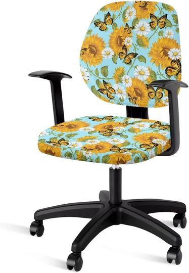 Discover Sunflower Butterfly Office Chair Covers