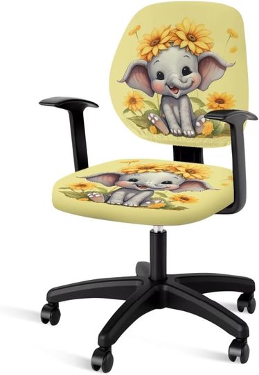 Discover Sunflower Elephant Office Chair Covers