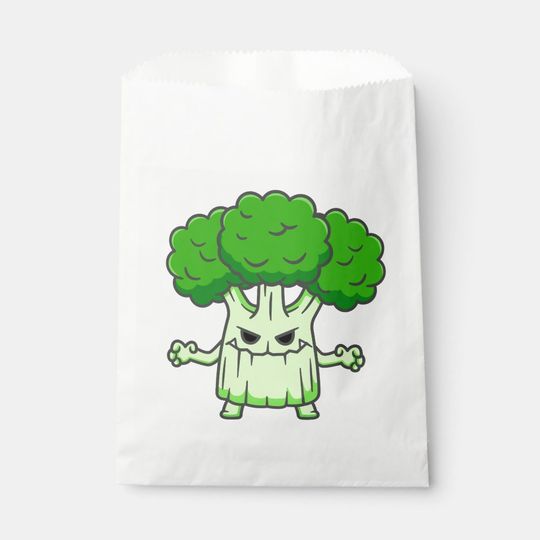 Discover funny halloween broccoli monster favor bag